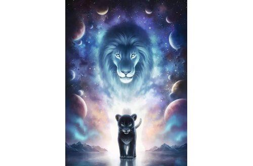 Puzzle xxl 300 pieces la legende du lion et lionceau - ravensburger enfant collection legende et planete