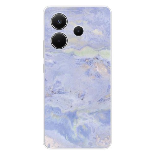 Coque en silicone - Compatible Xiaomi Redmi Note 14 4G - design marbre bleu