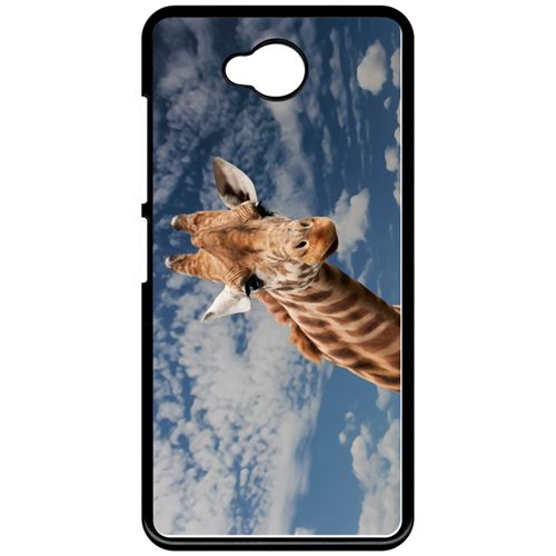 Coque My-Kase pour Lumia 650 - tete de giraffe mimi - Plastique Noir