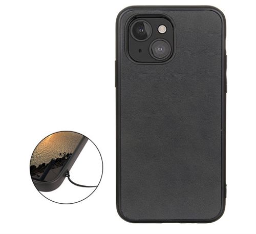 Casecentive Coque en cuir antichoc iPhone 13 Mini - Noir - 8720153794138