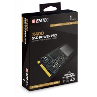 EMTEC Power Pro X400 - SSD - 1 To - interne - M.2 2280 - PCIe 4.0 x4 (NVMe) - 1