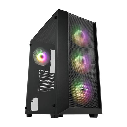 Boîtier PC Moyen Tour Atx Fsp Cmt218 Rgb Noir