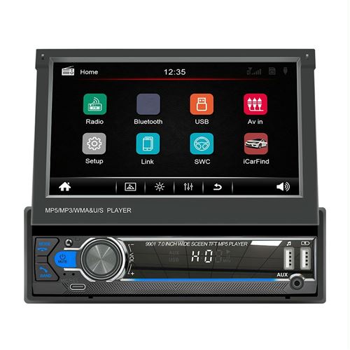 Autoradio 7 Pouces Écran Rétractable Bluetooth FM Internet Mobile Vue Arrière YONIS