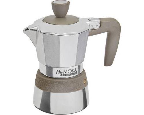 MyMoka Cafetière italienne gris-argent Nombre de tasse=4