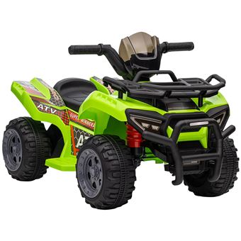 64 Sur Quad Buggy Voiture Electrique Enfant 18 36 Mois 6 V 2 Km H Max Effet Lumineux Metal Pp Vert Vehicule Electrique Pour Enfant Achat Prix Fnac