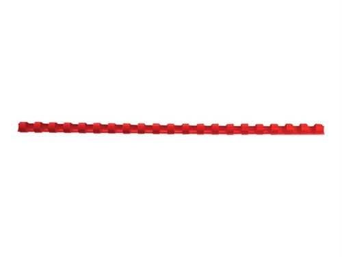 GBC CombBind - 6 mm - 21 anneaux - A4 (210 x 297 mm) - 25 feuilles - rouge - 100 unités peigne de reliure en plastique - pour P/N: 2101435, IB271106, IB271717