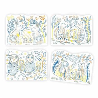 Coloriage magique - Familles des sous-bois