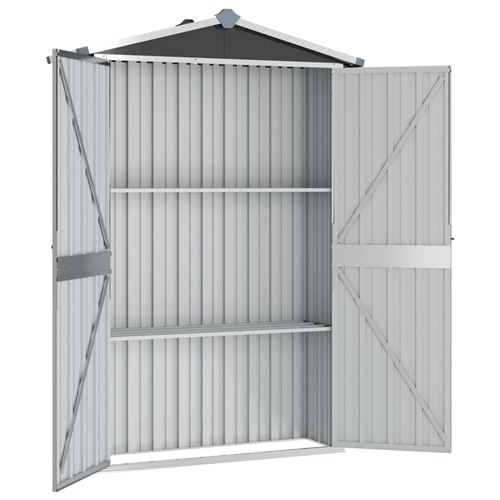 Vidaxl abri de jardin anthracite 107,5x46x183 cm acier galvanis&eacute;