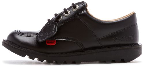 Kickers Kick Lo Core Junior Cuir Chaussures en Noir 1KF0000439BTW .