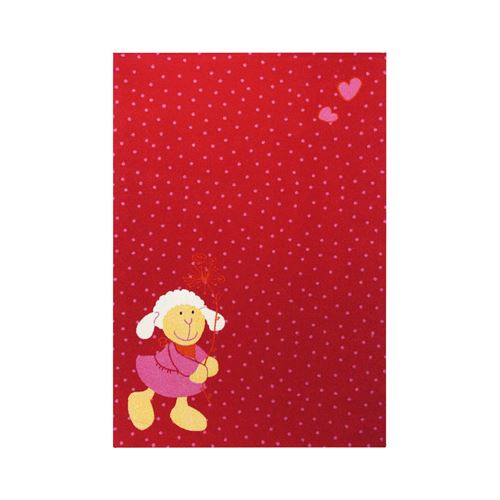 Tapis pour fille rouge en polypropylène schnuggi sigikid