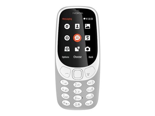 Nokia 3310 Dual SIM - Téléphone mobile - double SIM - microSDHC slot - GSM - 320 x 240 pixels - TFT - 2 MP - gris