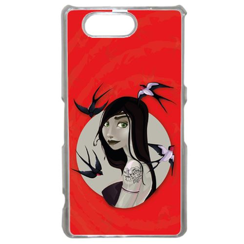 Coque Illustration Fond Rouge Compatible Sony Xperia Z3 Transparent