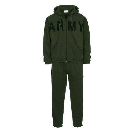Survêtement complet / jogging Army vert avec capuche Fostex taille XXL