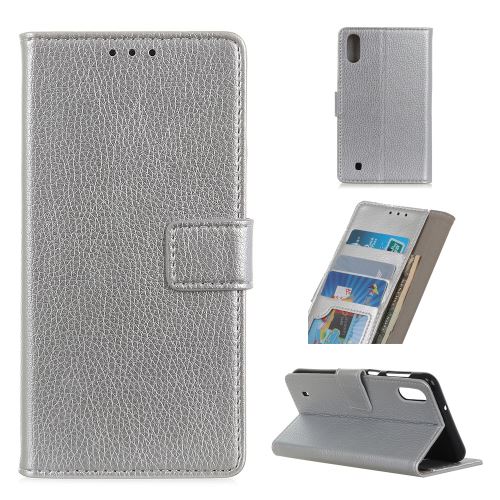 Etui en PU avec support argent pour Samsung Galaxy A10