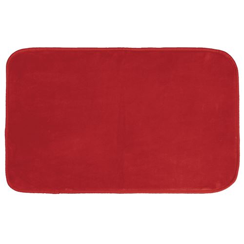 Tapis rectangle 50 x 80 cm velours uni louna Rouge
