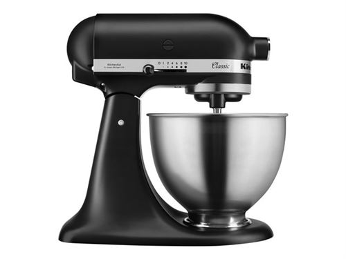 KitchenAid Classic 5K45SS - Robot pâtissier - 275 Watt - noir onyx
