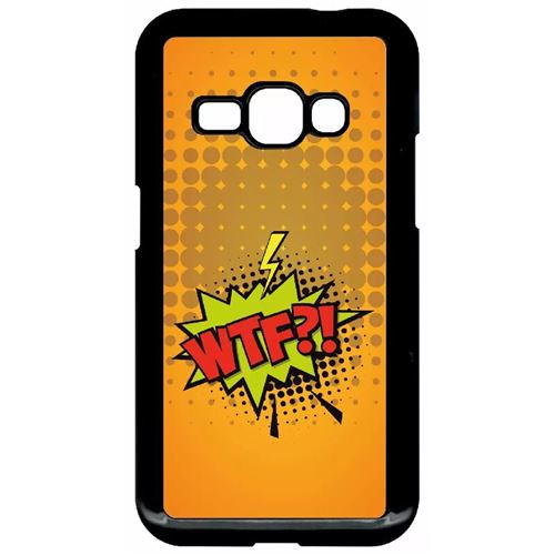 Coque Samsung Galaxy J1 2016 Modèle J1 2016 Wtf Fond Orange