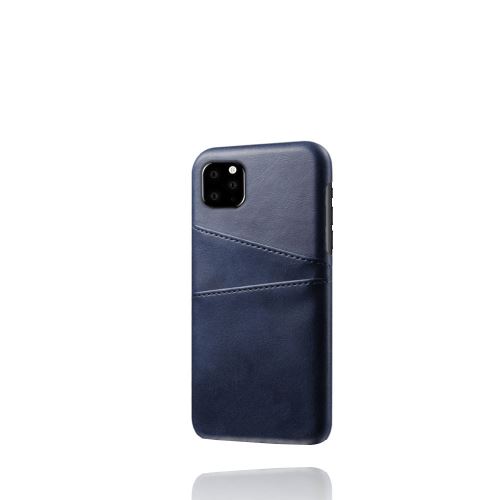 Coque en cuir antichoc avec double fente pour Apple iPhone 11 6.1 - Bleu