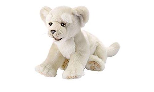 Anima - Peluche Lionceau Blanc Couché 32cmL
