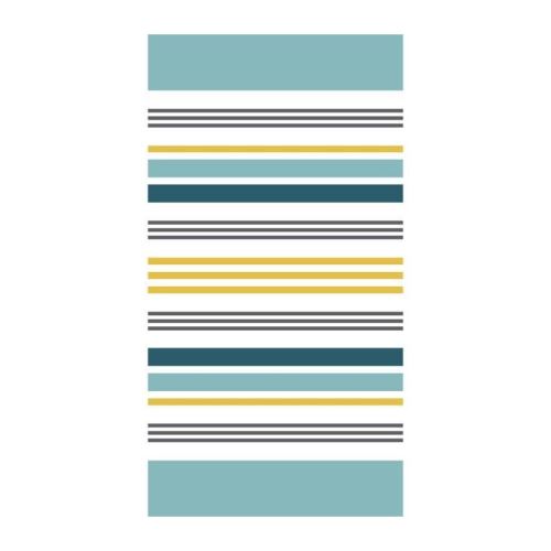 TODAY Drap de Plage 100% Coton 90x170 cm - Blanc et bleu