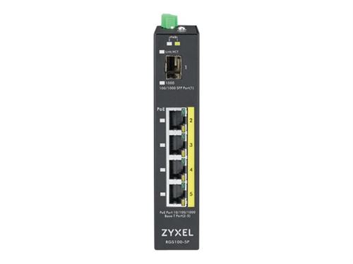Zyxel RGS100-5P - commutateur - 5 ports - non géré - Montable sur rack