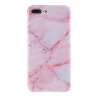 Coque en TPU motif en marbre rose pour votre Apple iPhone 7 Plus/8 Plus 5.5 pouces