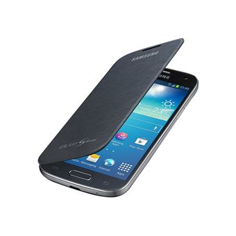 Etui Rabat Samsung Flip Cover pour Galaxy S4 Mini, Noir