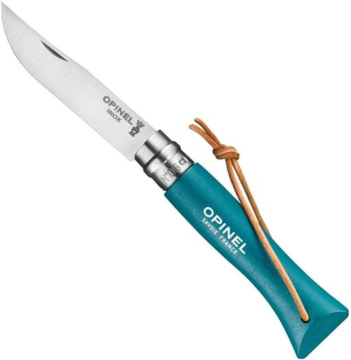 Opinel 6 Vri Turquoise + Lien Baroudeur