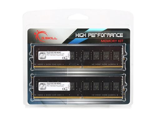 G.Skill Value Series - Ddr4 - Kit - 8 Go: 2 X 4Go - Dimm 288 Broches - 2133 Mhz / Pc4-17000 - Cl15 - 1.2 V - Mémoire Sans Tampon - Non Ecc