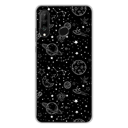 Coque en silicone imprimée compatible Huawei P30 Lite Galaxy draw