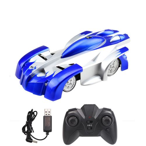 OHP Mur puissant escalade télécommande voiture radio contrôlée Stunt Racing enfants jouet Bleu