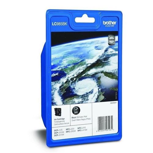 Brother LC985BK - zwart - origineel - inktcartridge