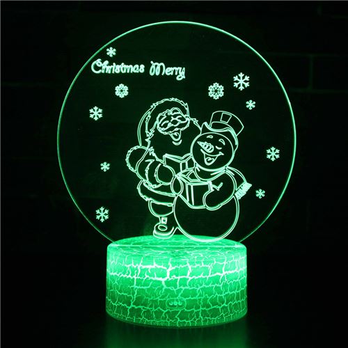 Stack Lampe 3D Tactile Veilleuses Enfant 7 Couleurs Avec Telecommande - Noël #654