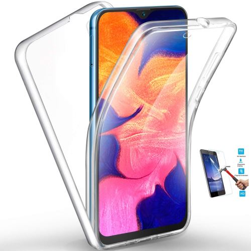 Coque Samsung Galaxy A51 Intégral Transparent Avec Film Verre Trempé Housse Etui En Silicone Gel Souple hfs-house®