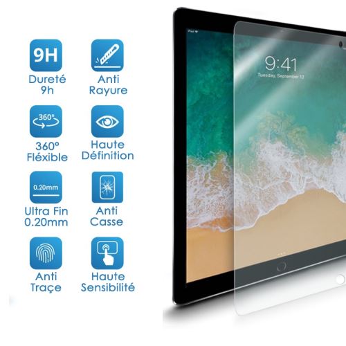 Verre Trempé Protection d'écran (Dureté 9H, 3D-Touch, 100% transparent)  pour Apple iPad 7 (10,2 Pouces, 7ème Gen 2019) - Protection d'écran pour  tablette - Achat & prix