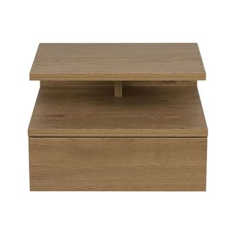 Table De Chevet Murale Finition Chene Naturel Mitsy Achat Prix Fnac