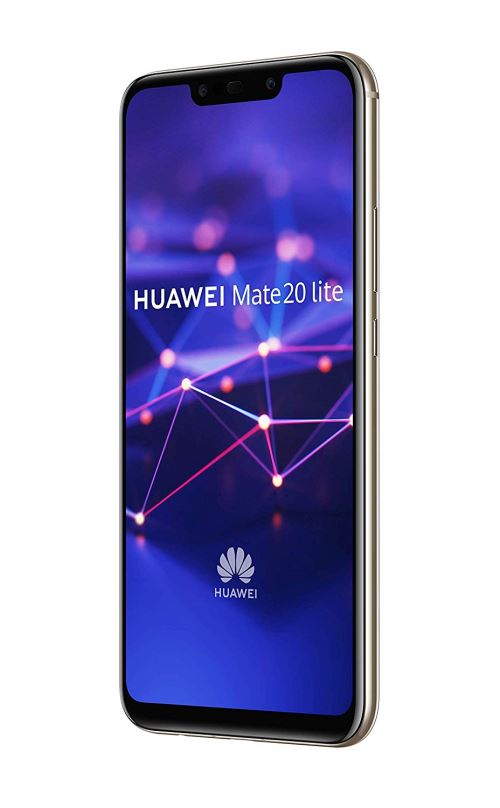 Huawei Mate 20 Lite - 4G smartphone - double SIM - RAM 4 Go / Mémoire interne 64 Go - microSD slot - Écran LCD - 6.3 - 2340 x 1080 pixels - 2x caméras arrière 20 MP, 2 MP - 2x front cameras 24 MP, 2 MP - or platine