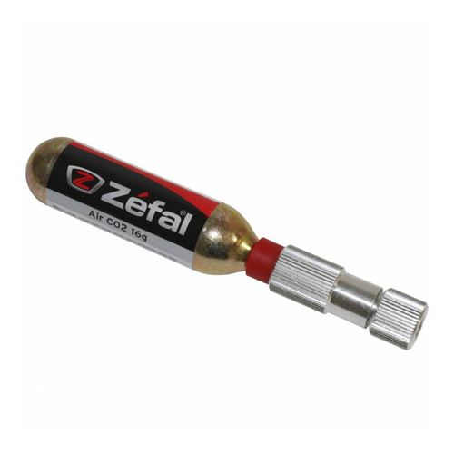 Gonfleur zefal ez control (debit reglable) avec cartouche co2 filete 16g (vp-vs)