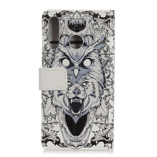 Etui en PU impression de motifs hibou abstrait pour votre Huawei P30 Lite