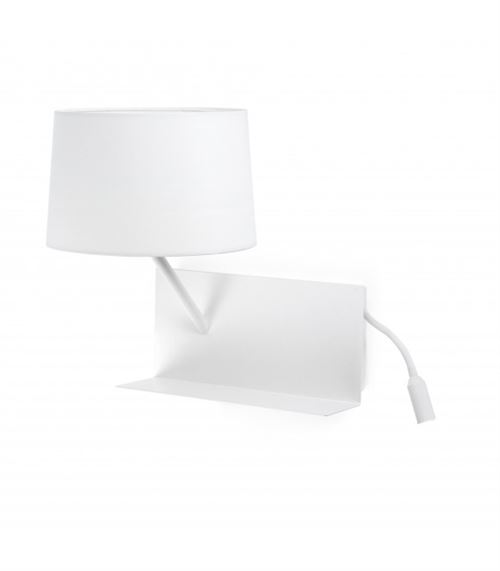 Faro - Applique Handy avec liseuse LED à gauche - USB - Blanc