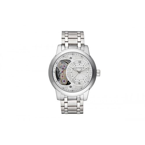 Montre Mixte Jayden à Quartz Cadran Argenté 47mm Et Bracelet Argenté En Acier JD102