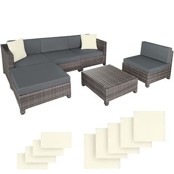 103 Sur Tectake Salon De Jardin Amy Modulable 5 Places 4