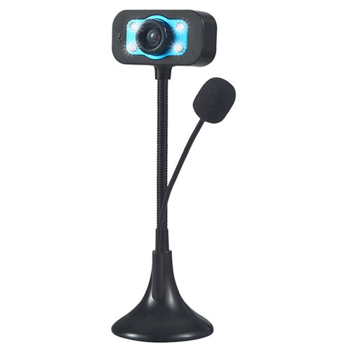 Webcam HU107 HD mégapixels avec microphone - Noir