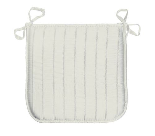 Galette 40 x 40 x 3.5 cm jacquard rayures crash lineo Naturel
