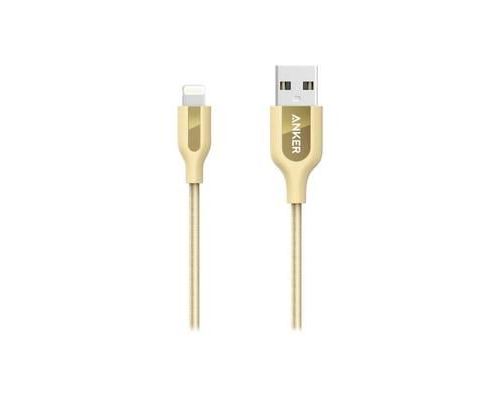 Anker PowerLine+ Câble Lightning Lightning (M) pour USB (M) 90 cm or pour Apple iPad-iPhone-iPod (Lightning)