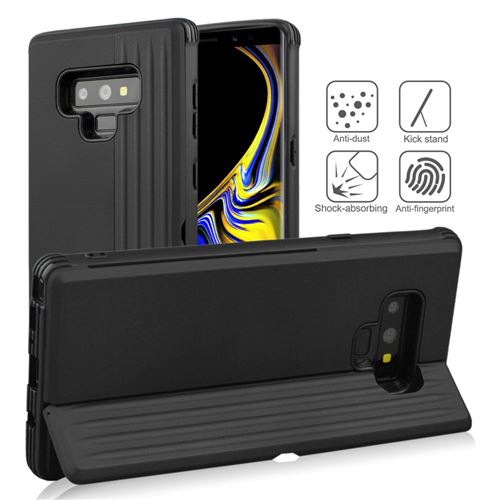 Coque en TPU hybride double couche tout noir pour votre Samsung Galaxy Note9 N960