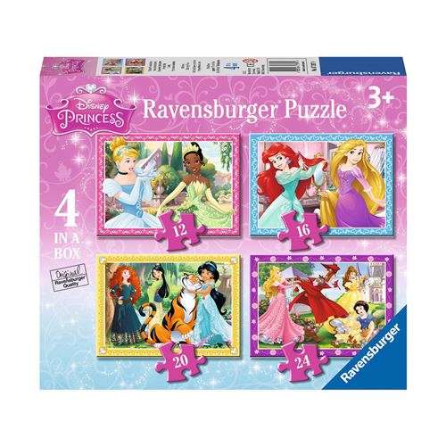 Princesses Disney Puzzle 4x1 - 12-16-20-24 pièces