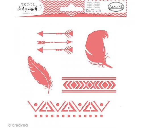 Pochoir Do it yourself d'Aladine - Ethnic - 15 x 15 cm