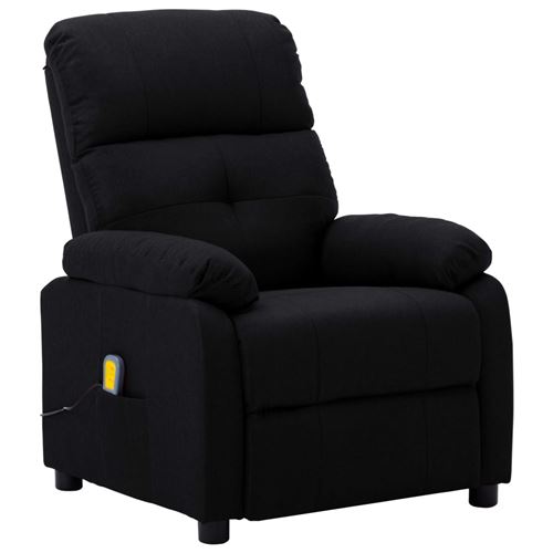 Vidaxl Noir Fauteuil De Massage Tissu