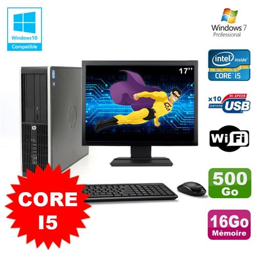 Pc hp elite 8100 sff core i5-650 3.2ghz 16go 500go graveur wifi w7ecran 17 État correct -  reconditionné disponible sur Fnac